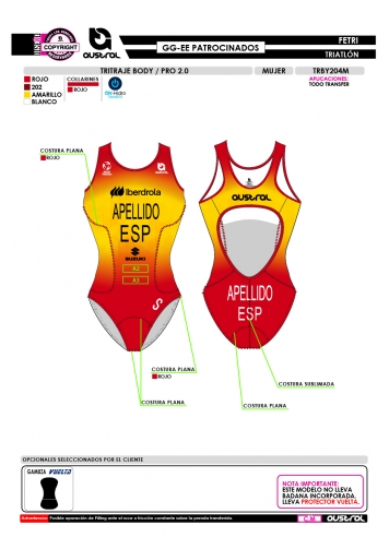 Tritraje Body PRO 2.0 - Patrocinado -...