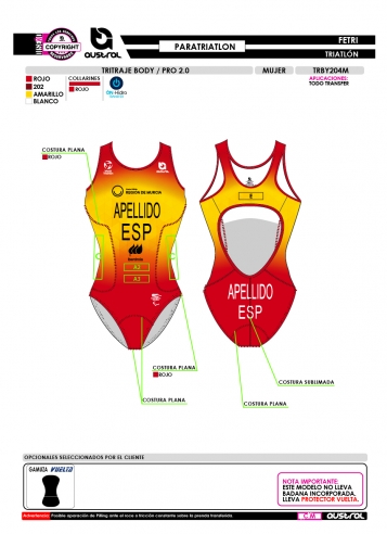 Tritraje Body PRO 2.0 - Paratriatlón...