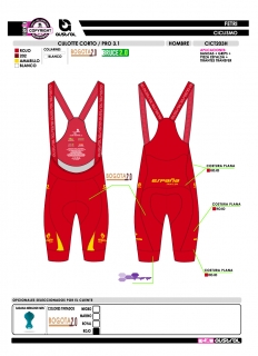 Culotte Corto PRO 3.1 - Rojo 2