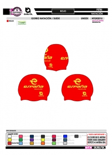 Gorro Natación SUEDE - Rojo 2