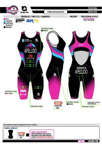 Tritraje PRO 3.2 abierto - Logos...