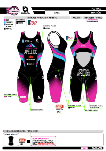 Tritraje PRO abierto 3.0 - Negro