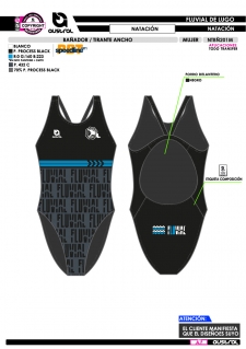 Bañador Tirante Ancho - Negro 2