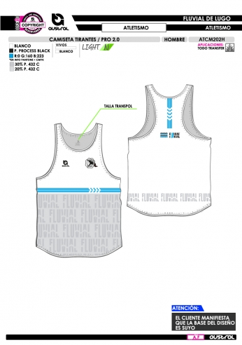Camiseta Tirantes PRO 2.0 - Atletismo...