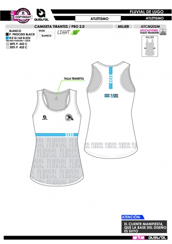 Camiseta Tirantes PRO 2.0 - Atletismo...