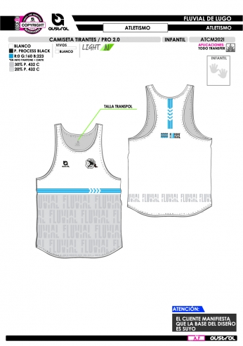 Camiseta Tirantes PRO 2.0 - Atletismo...