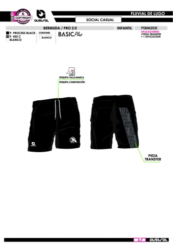 Bermuda PRO 2.0 - S. Casual - Negro