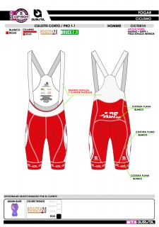 Culotte Corto PRO 1.1 - Rojo 2