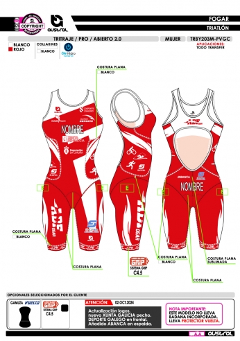 Tritraje PRO Abierto 2.0 - Rojo