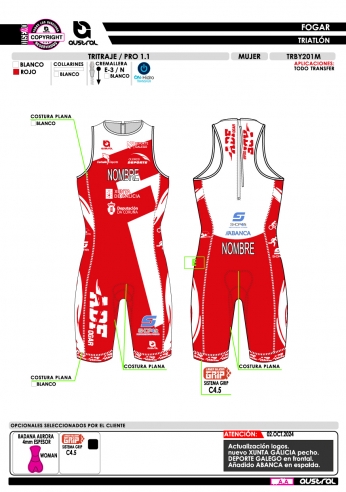 Tritraje PRO 1.1 - Rojo