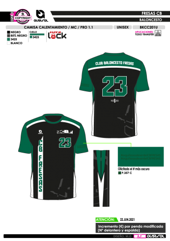 Camisa Calentamiento MC PRO 1.1 - Verde