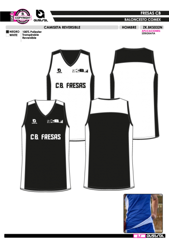 Camiseta Reversible - Negro