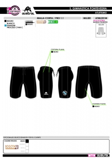 Malla Corta PRO 1.1 - Negro 2