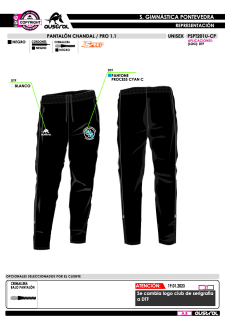 Pant. Chándal PRO 1.1 - Negro 2