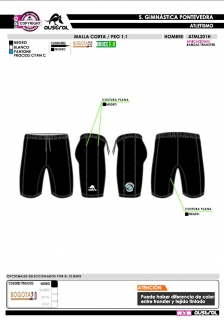 Malla Corta PRO 1.1 - Negro 2