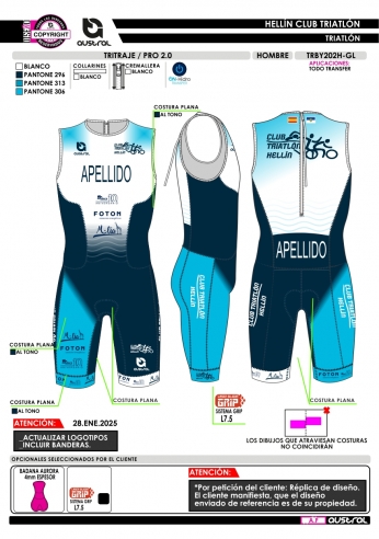 Tritraje PRO 2.0 - Azul