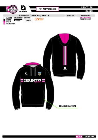 Sudadera Capucha PRO 1.6 - Negro