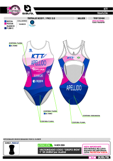 Tritraje body PRO 2.0 - Royal 2