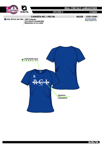 Camiseta mc sporty - Azul