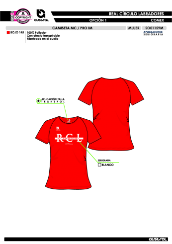 Camiseta mc sporty - Rojo