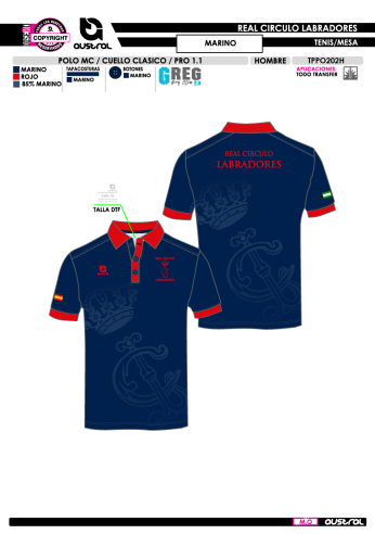 Polo MC PRO 1.1 Cuello Clásico - Marino