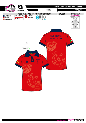 Polo MC PRO 1.1 Cuello Clásico - Rojo