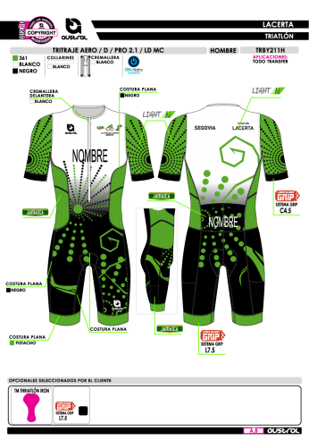 Tritraje AERO D PRO 2.1 LD MC - Negro