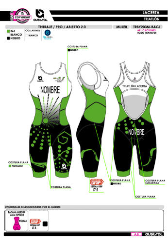 Tritraje PRO abierto 2.0 - Negro