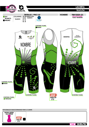 Tritraje PRO 2.0 - Negro Tritraje PRO 2.0 - Negro