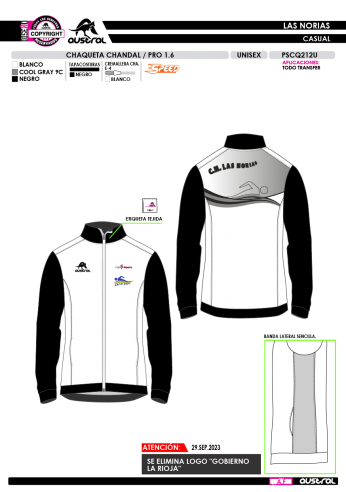 Chaq. Chándal PRO 1.6 - Blanco