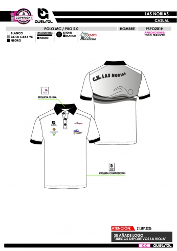 Polo MC PRO 2.0 Cuello Clásico - Blanco