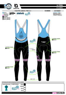 Culotte largo PRO 3.1 - Azul 2