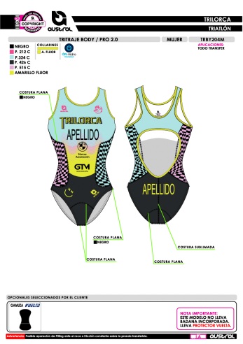Tritraje body PRO 2.0 - Negro