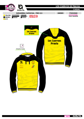 Sudadera Capucha PRO 2.3 - Amarillo