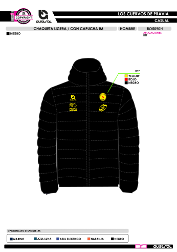 Chaqueta Ligera con Capucha IM - Negro