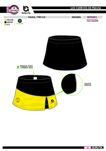 Falda PRO 2.0 - Amarillo