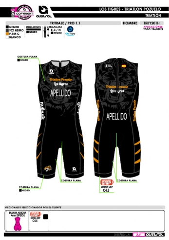 Tritraje PRO 1.1 - Negro Tritraje PRO 1.1 - Negro