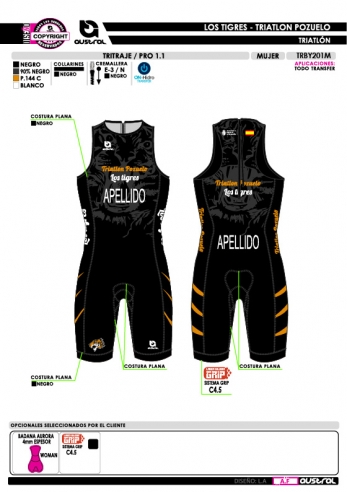 Tritraje PRO 1.1 - Negro Tritraje PRO 1.1 - Negro