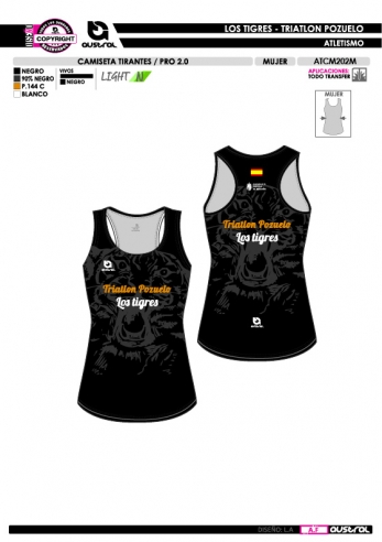 Camiseta Tirantes PRO 2.0 - Negro