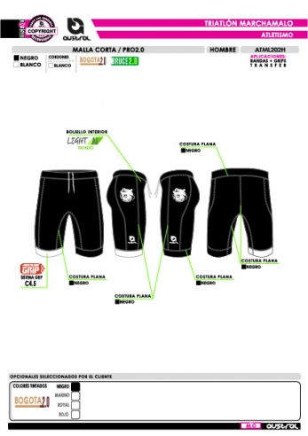 Malla Corta PRO 2.0 - Negro