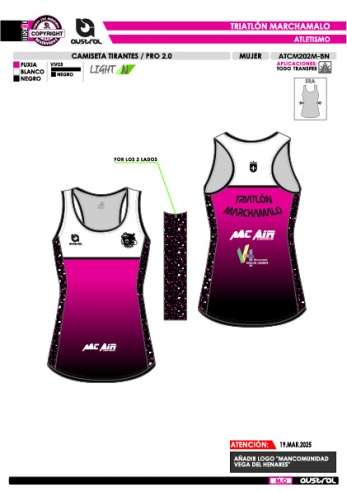 Camiseta Tirantes PRO 2.0 - Fucsia