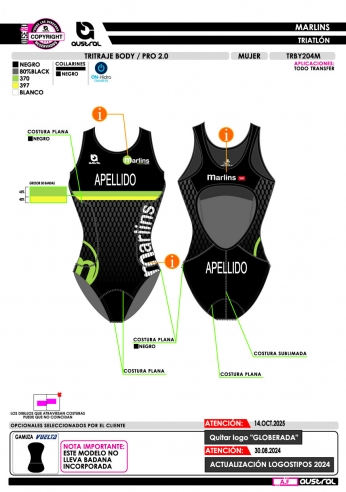 Tritraje Body PRO 2.0 - Negro