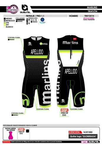 Tritraje PRO 1.1 - Negro