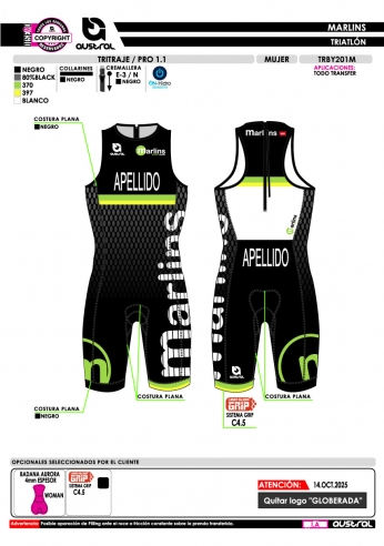 Tritraje PRO 1.1 - Negro