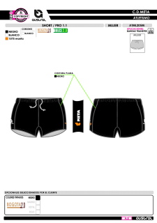 Short PRO 1.1 - Negro 2