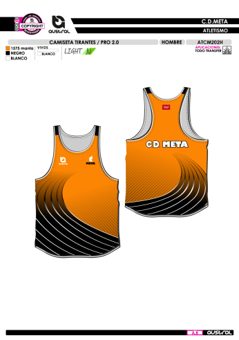 Camiseta Tirantes PRO 2.0 - Naranja