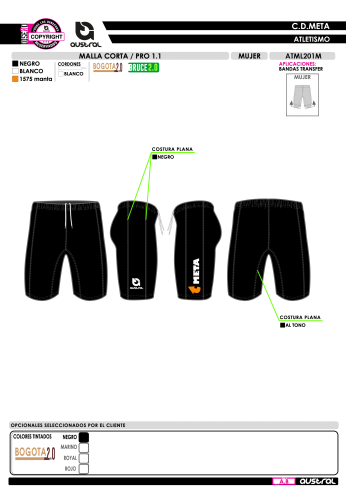 Malla Corta PRO 1.1 - Negro