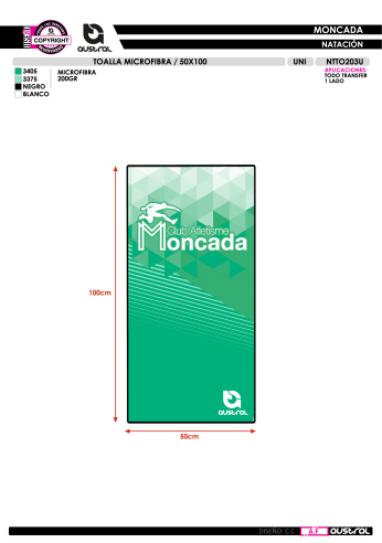 Toalla Microfibra 50x100 - Verde