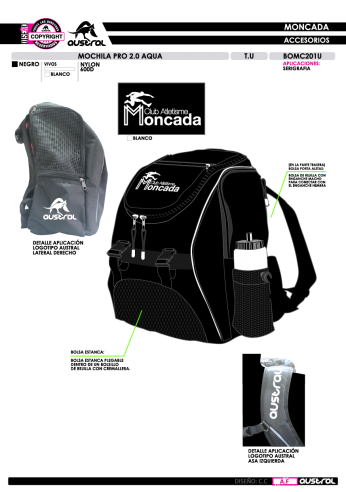 Mochila PRO 2.0 Agua - Negro
