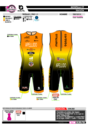 Tritraje PRO 1.1 - Naranja